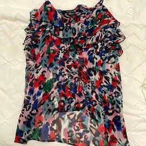 Flowy cheetah cami blouse